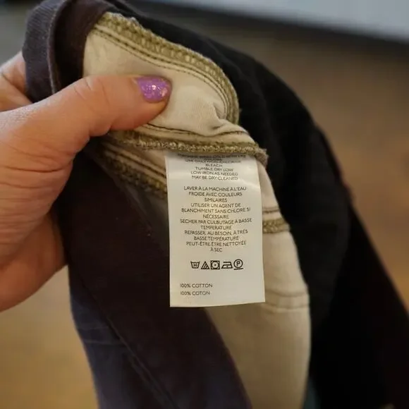 Free People We the Free Good Luck Printed Barrel Jeans Size 30 - Picture 9 of 10